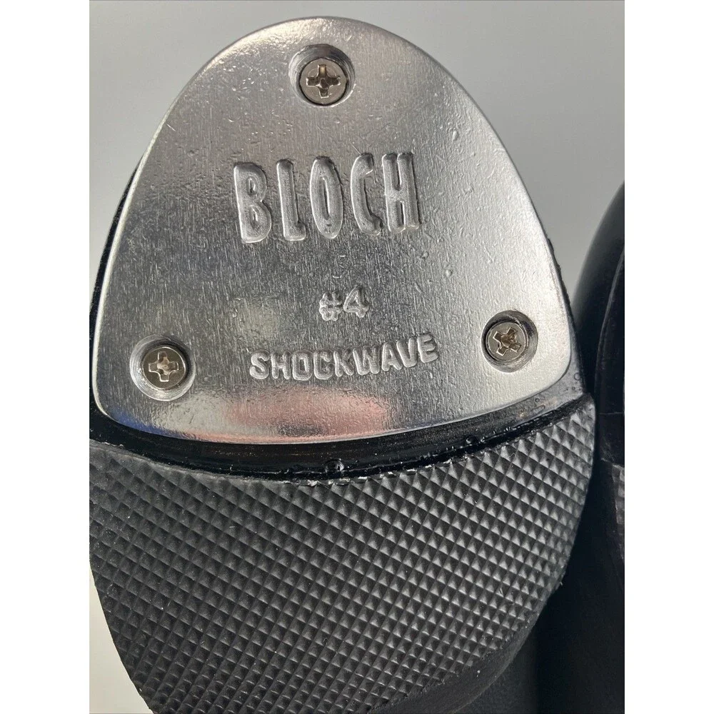 S0388G Bloch Lace Up Black Tap Flex Shoes Shockwave #4 - Kids Size 11.5 - Picture 5 of 8